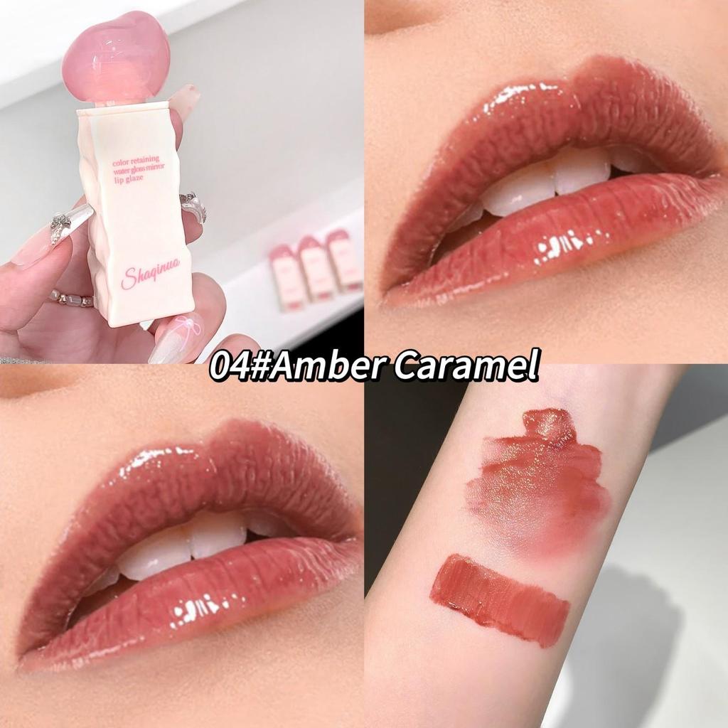 Mirror Gloss Lip SHAQINUO Hydrating, Long-Lasting Color with Luminous Mirror Finish for Glossy and Vibrant Lips All-Day Wear
