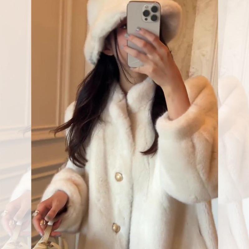 

Утолщенное пальто из длинного меха, женское зимнее пальто из искусственного норкового бархата, утолщенное пальто из длинного меха XL recommends 135-80kg