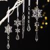 5Pcs Acrylic Clear Snowflake Hanging Decoration Icicles Ornaments Set Christmas Tree Pendant Christmas Decorations Gifts