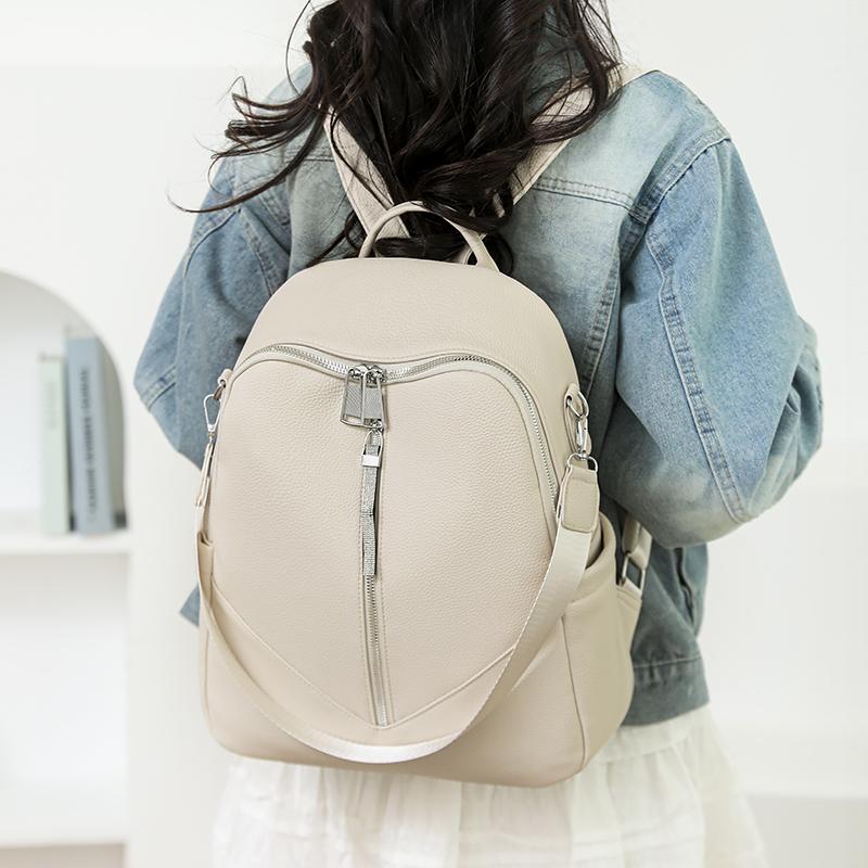 Neuer PU-Leder-Rucksack für Damen Wasserdichte Laptoptasche Lässiger Tagesrucksack Schule College Umhängetasche Reise Rucksack Leicht