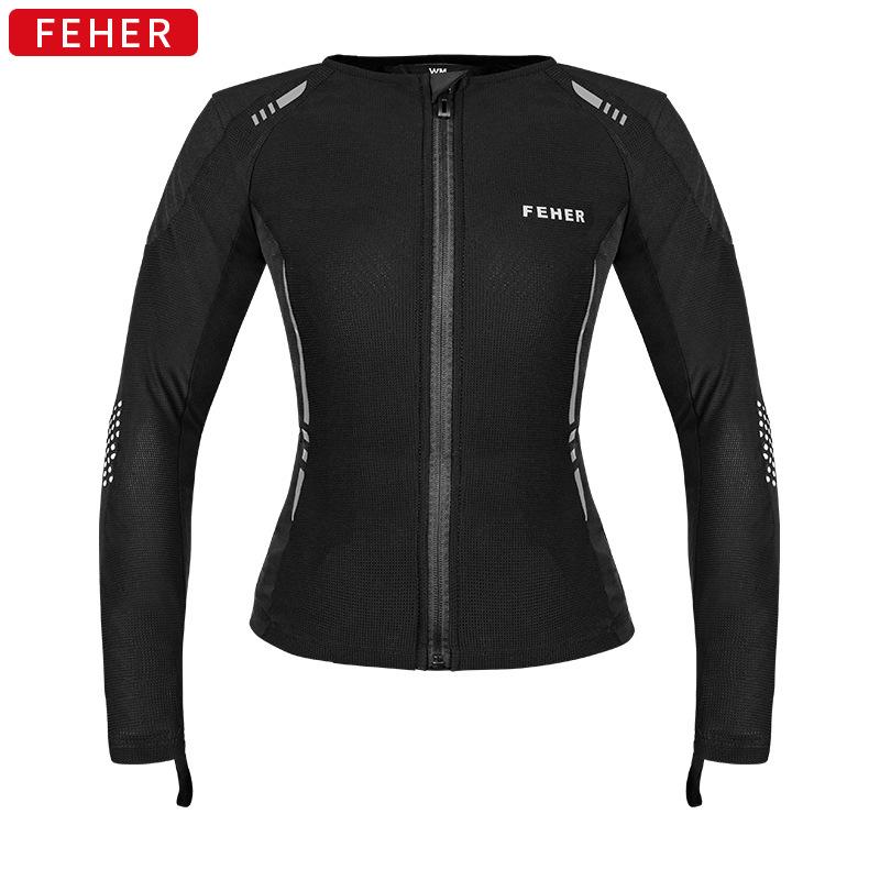 FEHER Soft Armor Summer Motorcycle Riding Suit - Breathable, Ventilated Protective Gear Top