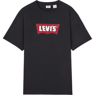 Levis Color Block Letter Print Short Sleeve T-Shirt Unisex Tops Black 001AM-0001