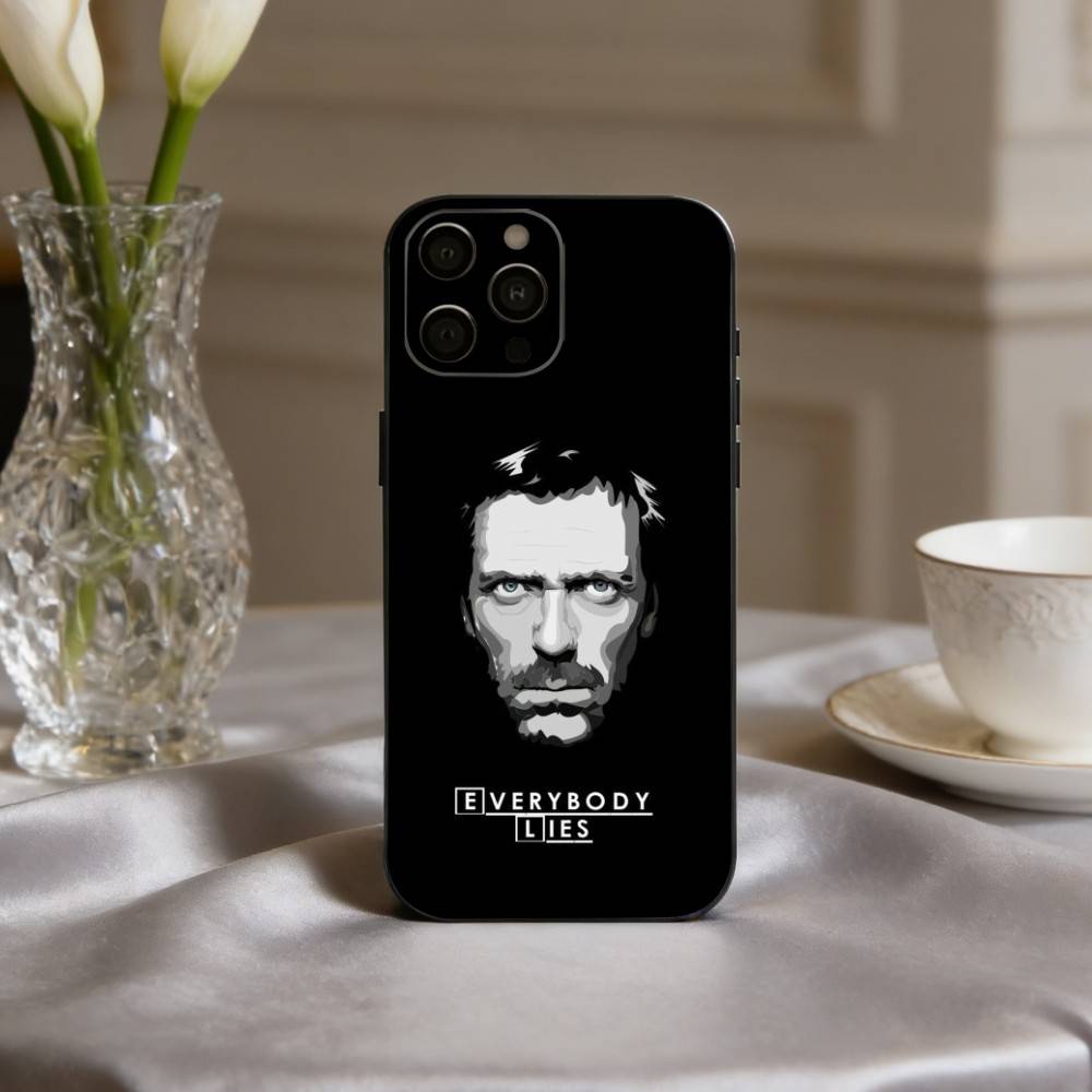 TV Drama D- Dr H-House-E Phone Case For iPhone 17,16,15,14,13,12,11 Plus,Pro Max,XS,Soft Silicone Black Cover