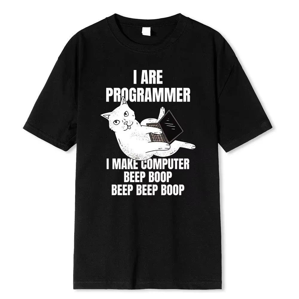 I Make Computer Beep Boop Men I Are Programmer T-Shirt Cotton Fashion Clothing Tops Fashion Shirt
