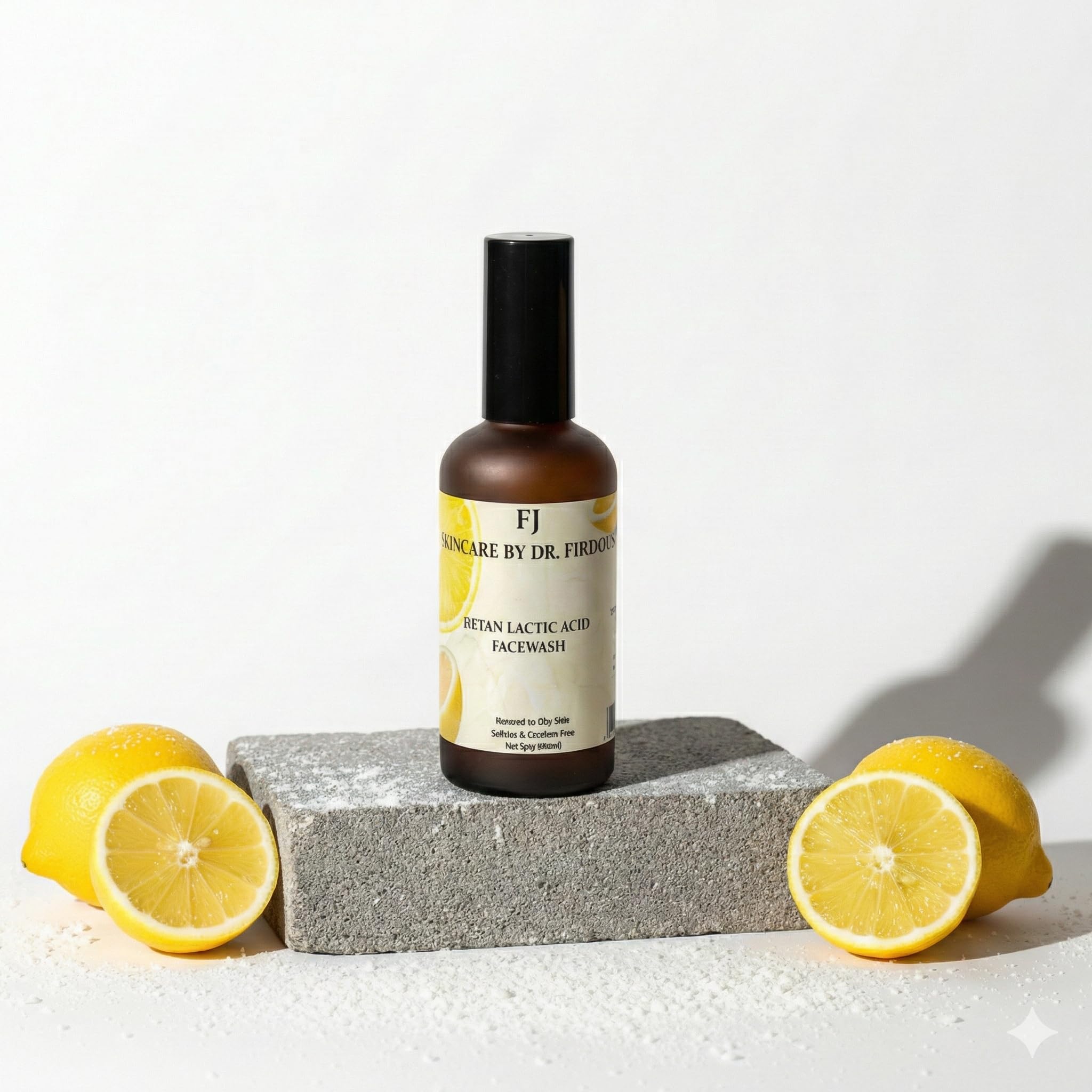 FJ Detan Lactic Acid Face Wash - Brightening Cleanser with AHA, BHA, Glutathione & Kojic Acid - Exfoliating Face Wash for Pigmentation, Dark Spots