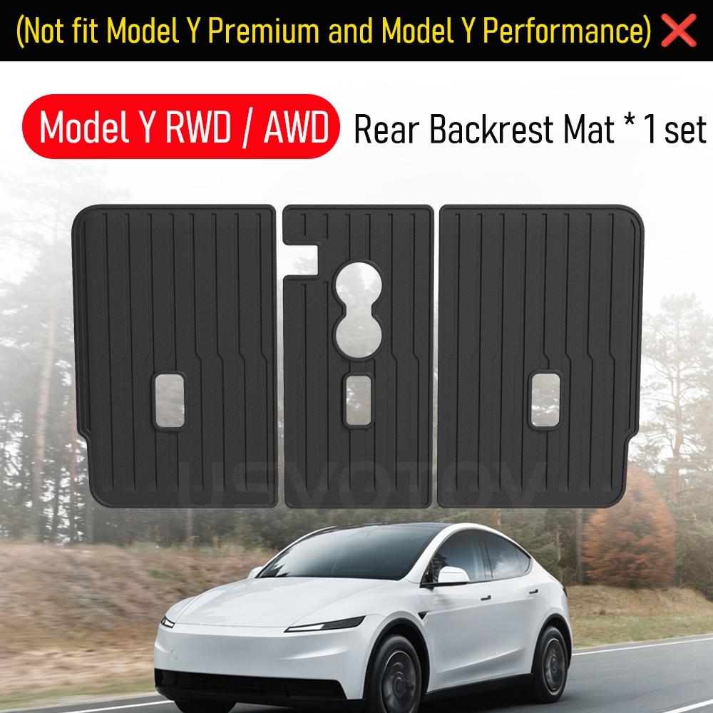 Floor Mats for Tesla Model Y Standard  2026 Trunk Mat Cargo Liner Backrest Mats Accessories [Not Fit Premium and Performance]