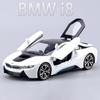 1/24 BMW I8 Supercar Legierungsauto Die-Cast & Spielzeugfahrzeuge Automodell Sound und Licht Pull-Back Auto Spielzeug für Kinder Geschenke