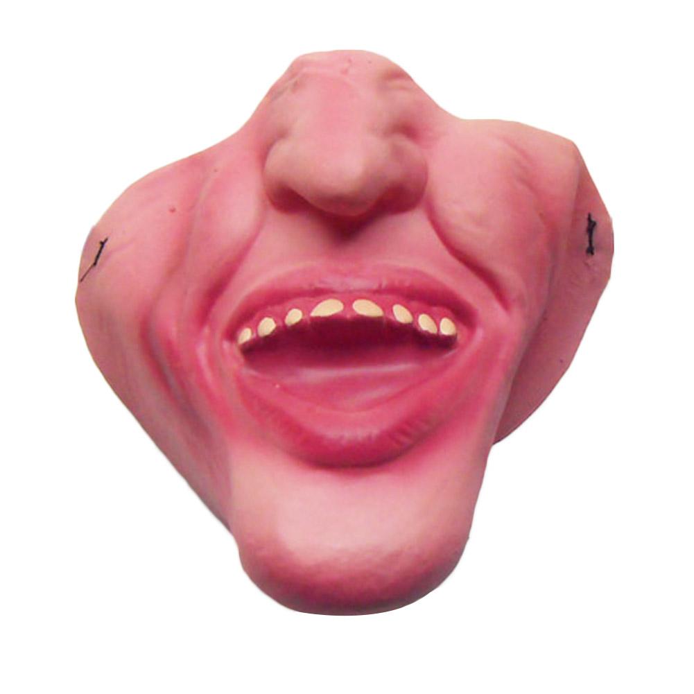 Half-Face Clown Mask - Funny Latex Party Costume Mask Unique Eye-Catching Design Perfect Photo Prop Half-Face Clown Mask