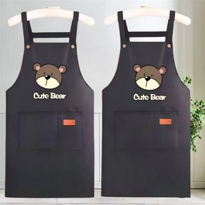 Waterproof and Oil-resistant Apron. Simple and Fashionable Kitchen Tie-on Apron