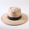Popular European and American Style Suede Big-brimmed Top Hat, Men's and Women's Classic Fashion Western Cowboy Hat