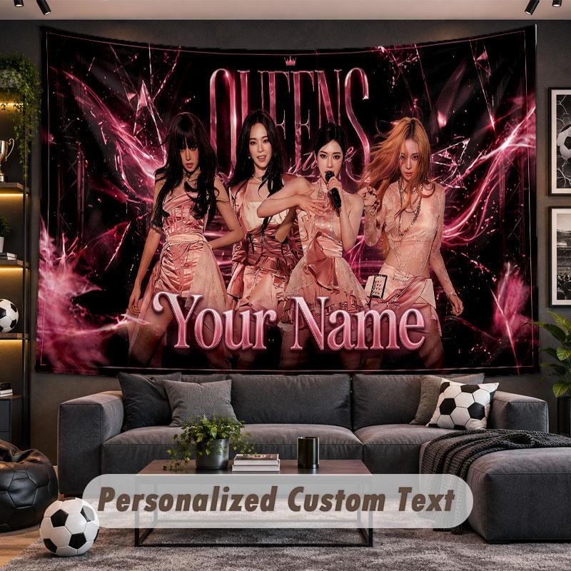 Wall Hanging Tapestry Custom Nameaespa Pattern Personalized Printed Fabric Wall Decor