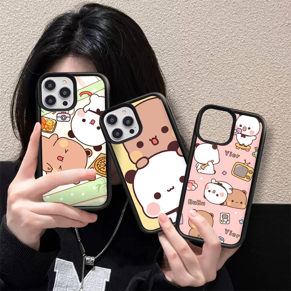 Character Bubu And Dudu Phone Case For IPhone 17 16 15 14 13 Plus 12 11 Pro Max PC+TPU Cases Back Cover