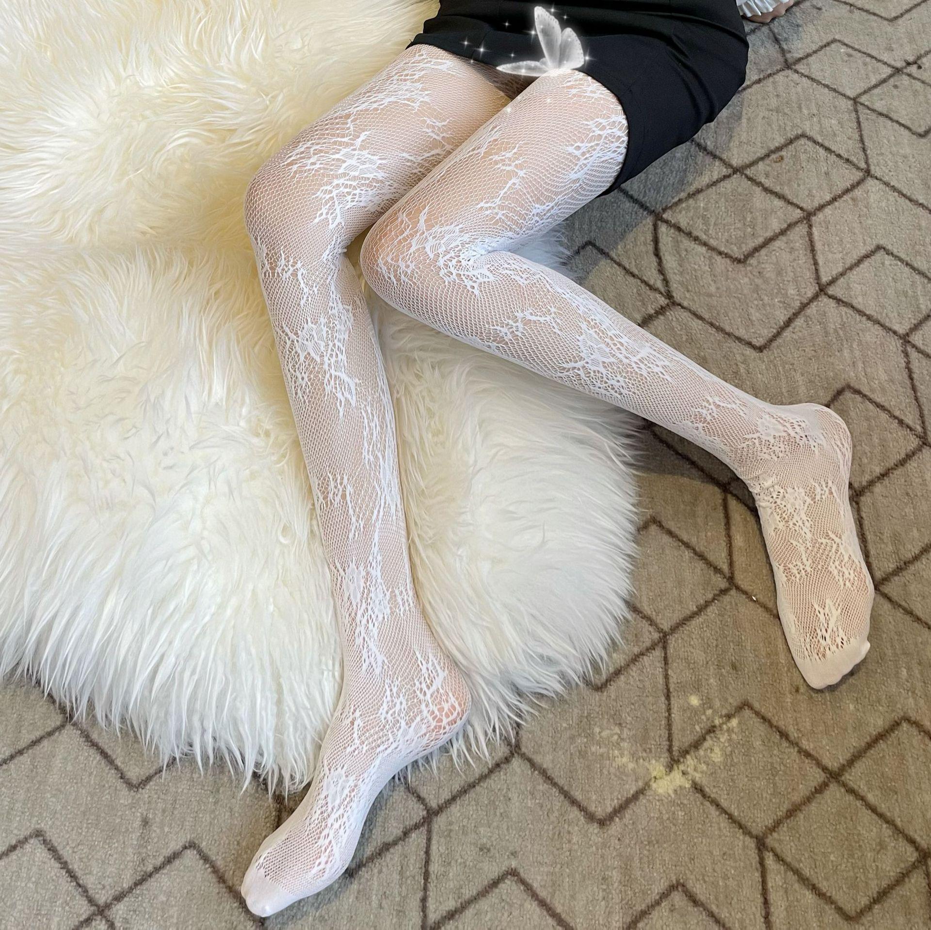 

Женские чулки в сетку с цветочным узором - Летние тонкие, Модные, Сексуальные корректирующие колготки, Красивые ноги, Европейский и американский стиль. One Size