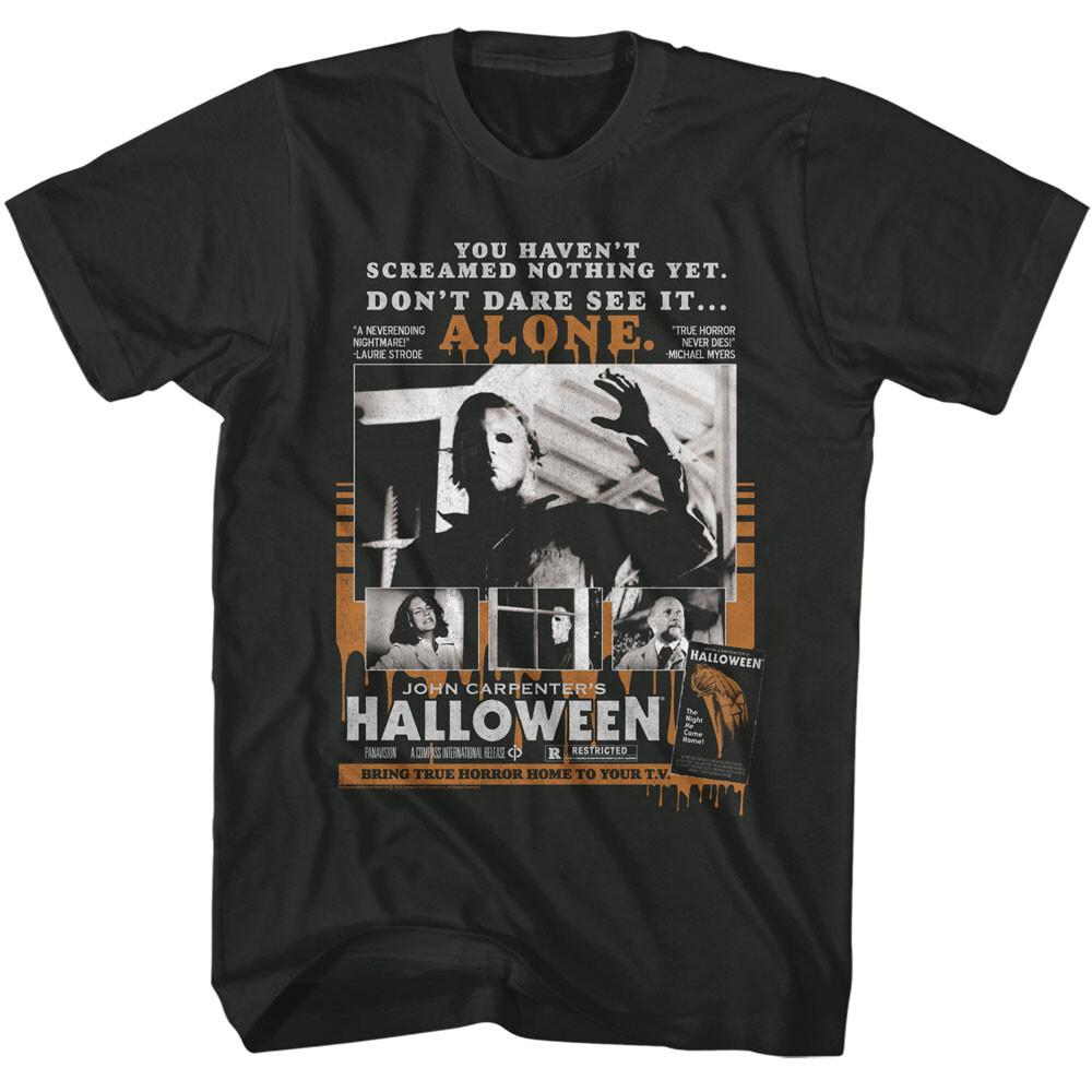 Halloween Horror Movie Poster You Haven t Screamed Nothing Yet Men T Shirt XXL