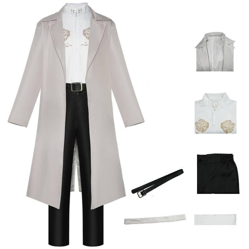 Comfortable Anime Cosplay Outfits For Gamers Bungo Stray Dogs Dazai Chuuya Soft Fabric