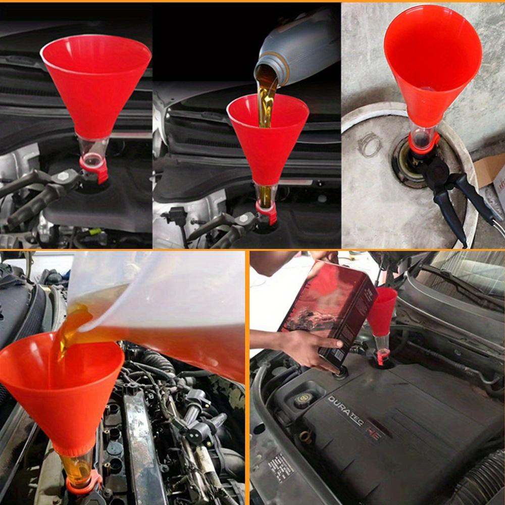 Embudo para Aceite de Motor de Coche Diseño Antifugas Herramientas Embudo para Añadir Combustible Universal Ajustable Gasolina Embudo Especial