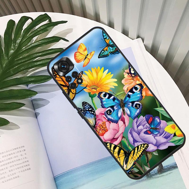 Butterfly Funda For Xiaomi Redmi Note 11 10 12 13 14 15 Pro Plus Case For Redmi 15C 10C 13C 12C 14C 15
