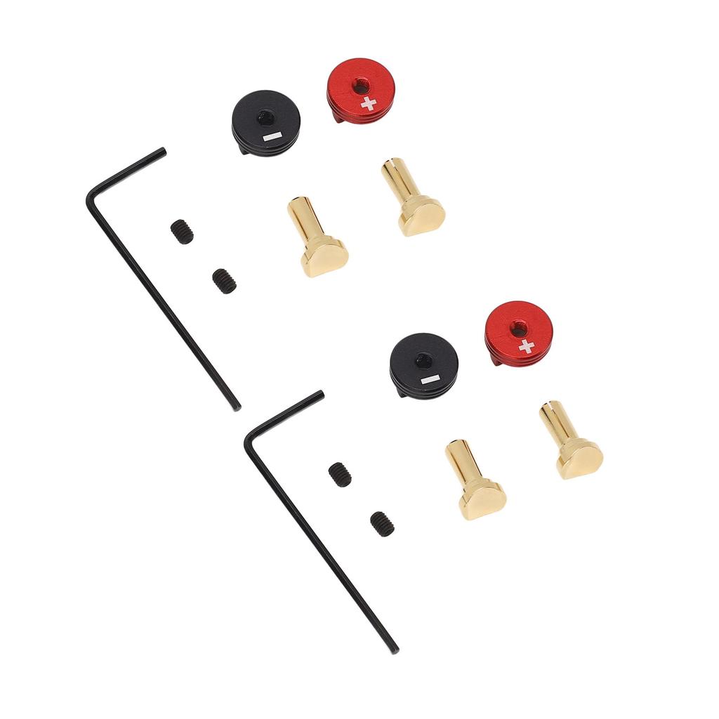 4PCS RC Battery Heatsink Plugs Grips Set Aluminum 4.0mm Banana Plug Connectors Grips Mount for Off