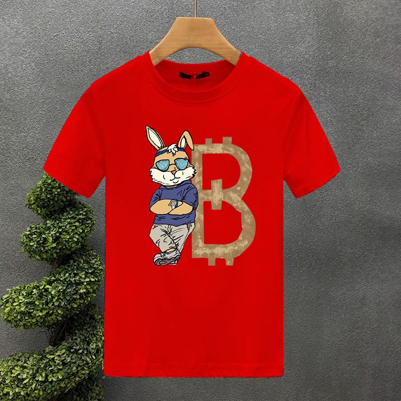 2025 Bear Print Summer Luxury Brand T-shirt Men's/Women's Short Sleeved Tops Solid Color Fashion Casual Graphic  Tshirt Clothes