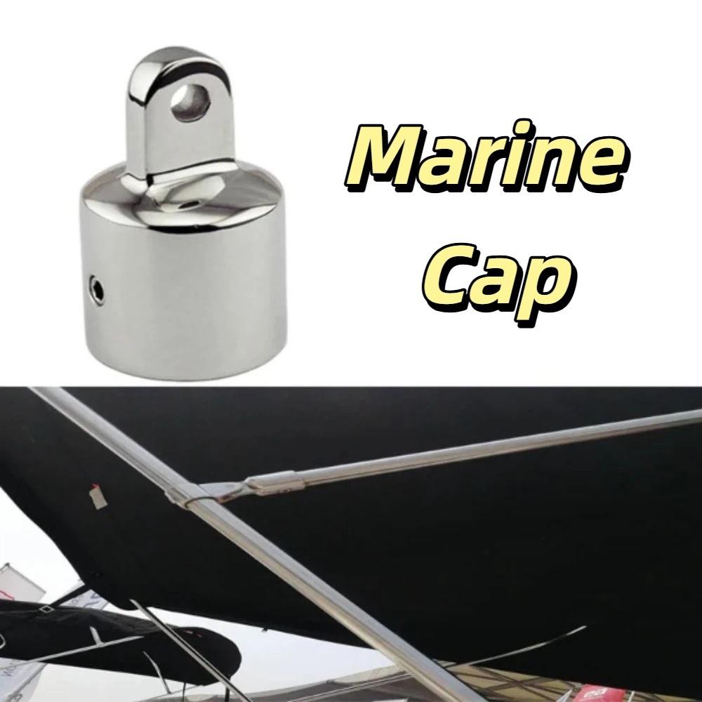 316 Stainless Steel Deck Hinge Slide Cap 22mm Pipe Canopy Tube End External Eye End Yacht Canopy
