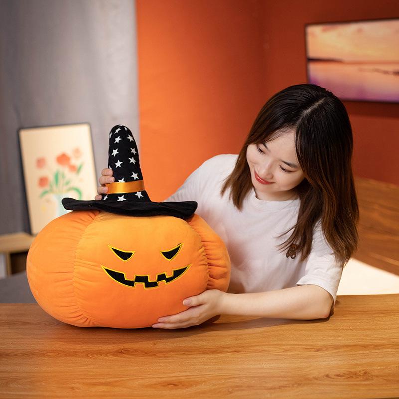 Demon Pumpkin Pillow Plush Toy Wizard Doll Home Sofa Decoration Halloween Doll
