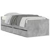 Bed with Drawers Concrete Grey 75 X 190 Cm
