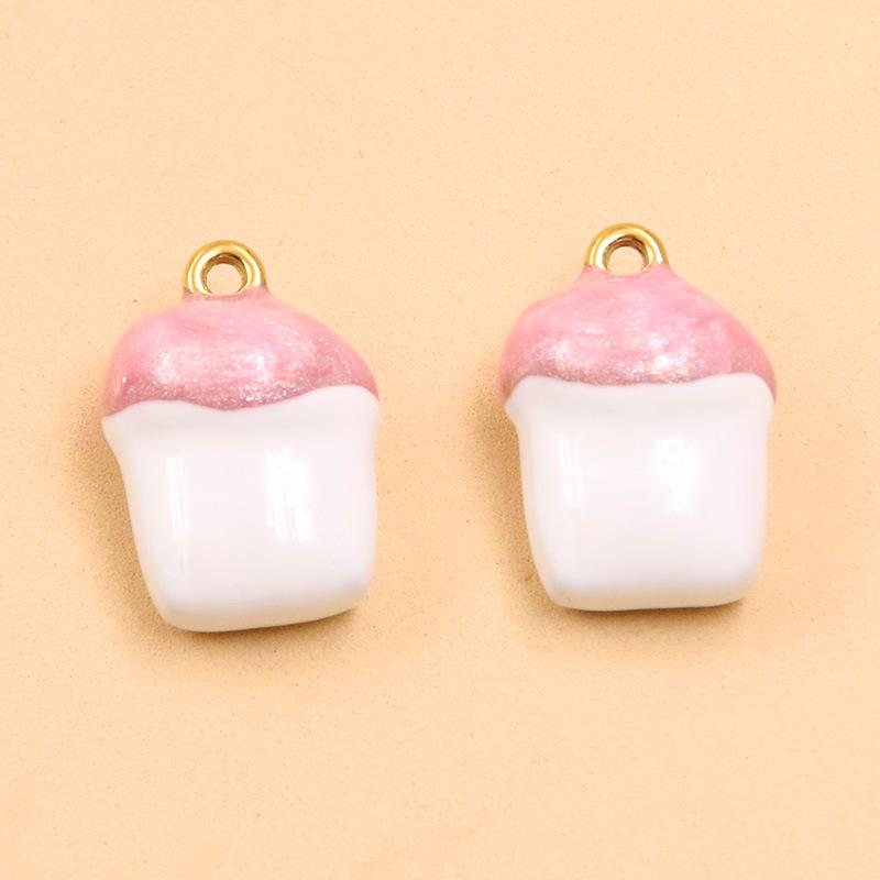 Gold Enamel Stainless Steel Ice Cream Star DIY Jewelry Accessories
