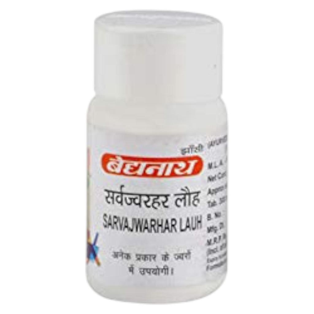 Baidyanath Jhansi Sarvajwarhar Lauh Tablets 40Tab Pack of 1 Ayurvedic Herbal Formula for Fever Support