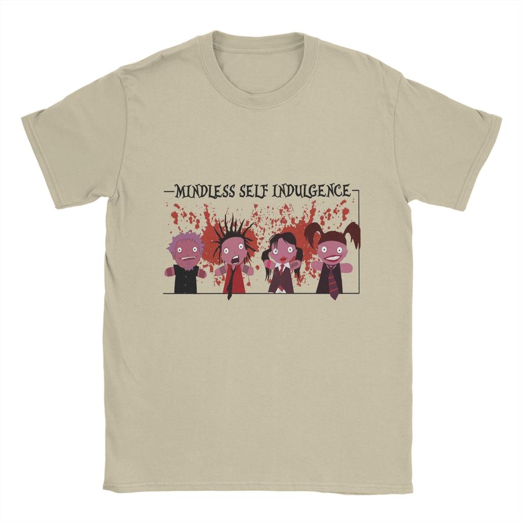Mindless Self Indulgence T-Shirts Men  Funny Cotton Tee Shirt Round Collar Short Sleeve T Shirt Birthday Present Clothing