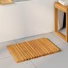 Badezimmermatte Unifarbe Braun 59 x 40 cm Holz