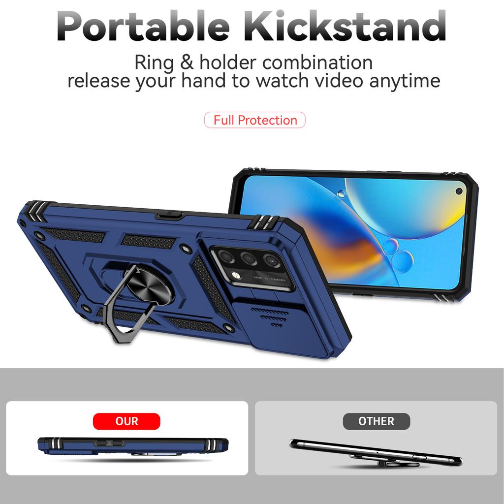 Ring Stand Cover For OPPO A74 4G Armor Anti-fall Coque Camera Protection Phone Case For Oppo A74 4g Funda Oppo A74 Bumper