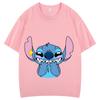 Stitch White T-shirts for Anime Fashion Short Sleeved Shirt Male Female Summer Couple Tops Adults Clothes Gifts Unisex