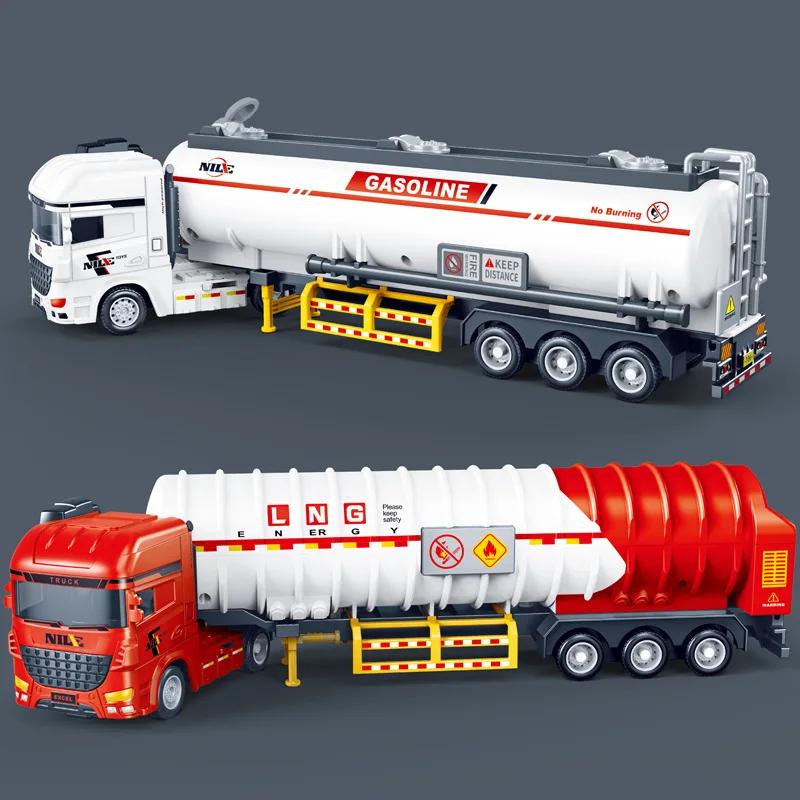 non-toxic 1/50 Inertial Oil Tanker Toy Transportation Engineering Vehicle Inertial Diecast Car Model Children's Toys for Kids children Gifts