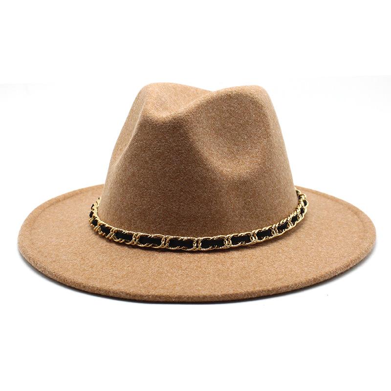 

High-Quality Woolen Top Hat Women S British Retro Rolled-Brimmed Jazz Hat Men S And Women S Casual Felt Hat Top Hat Lmn436 M（56-58cm） верблюд