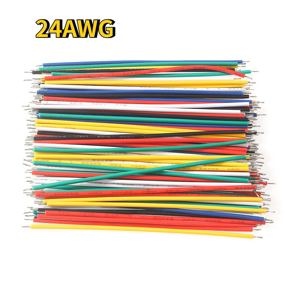 120PCS Electronic Wire 24AWG 26AWG Tin-Plated Breadboard PCB Solder Cable 6 Color Jumper Wire DIY Kit High-Quality