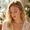 Retro Colorful Crystal Beaded Stackable Choker, Minimal Cool Tone Clavicle Necklace