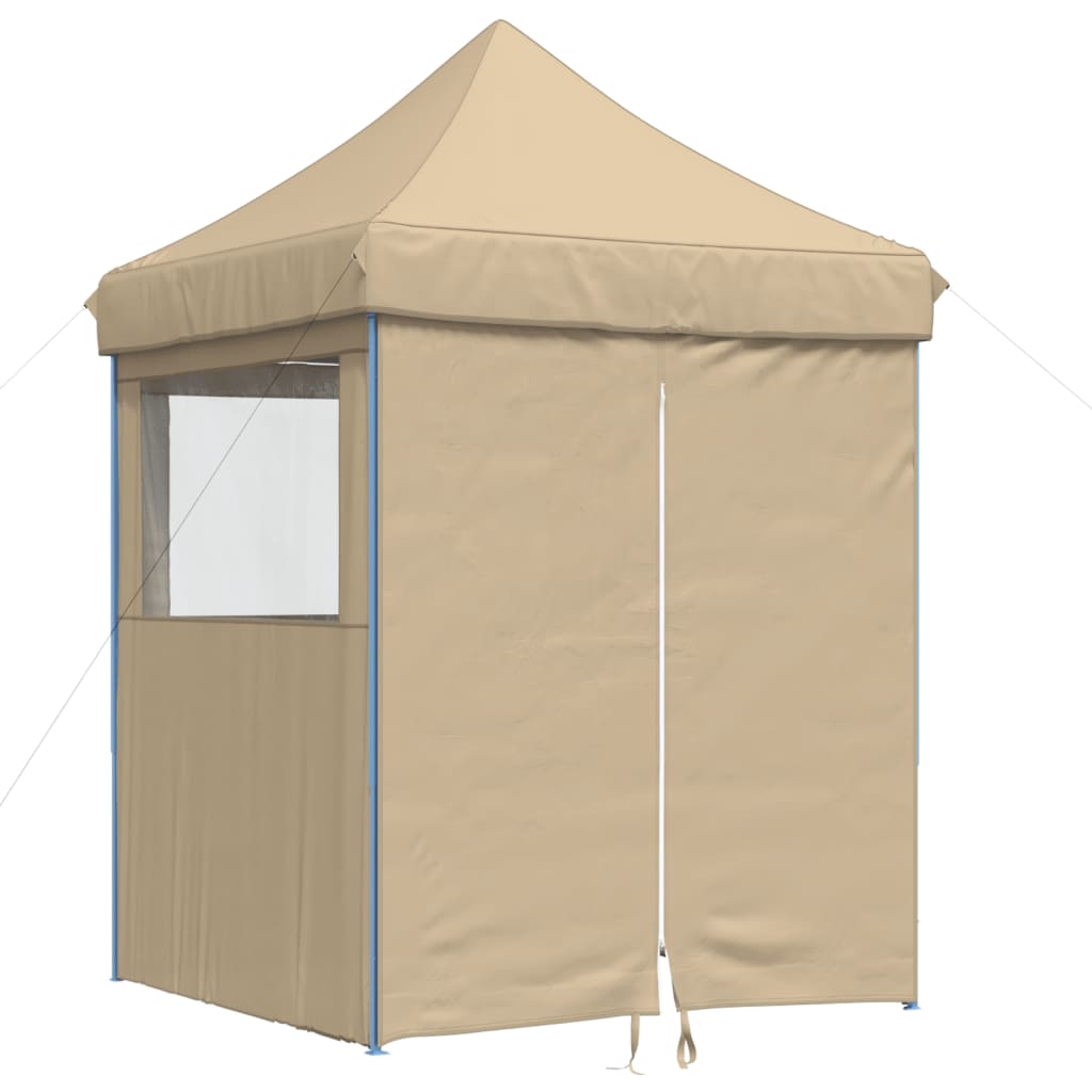 Faltbares Pop-Up Partyzelt mit 4 Seitenwänden Beige