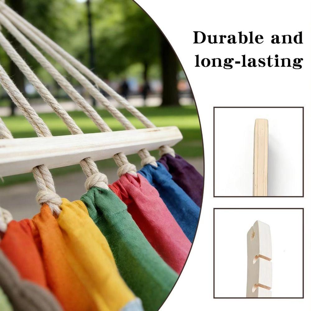 2Pcs 2 Pieces Hammock Spreader Bars Sturdy Wooden Spreader Bars  Camping