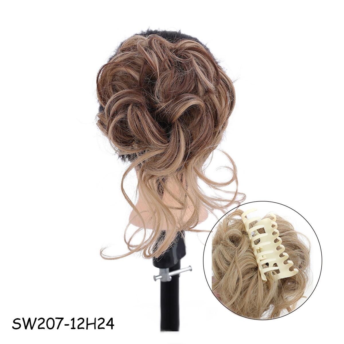 

Синтетические грязные вьющиеся волосы в виде когтей, булочка, шиньон, наращивание волос, резинки для волос, искусственные накладные волосы с хвостом для женщин, шиньоны