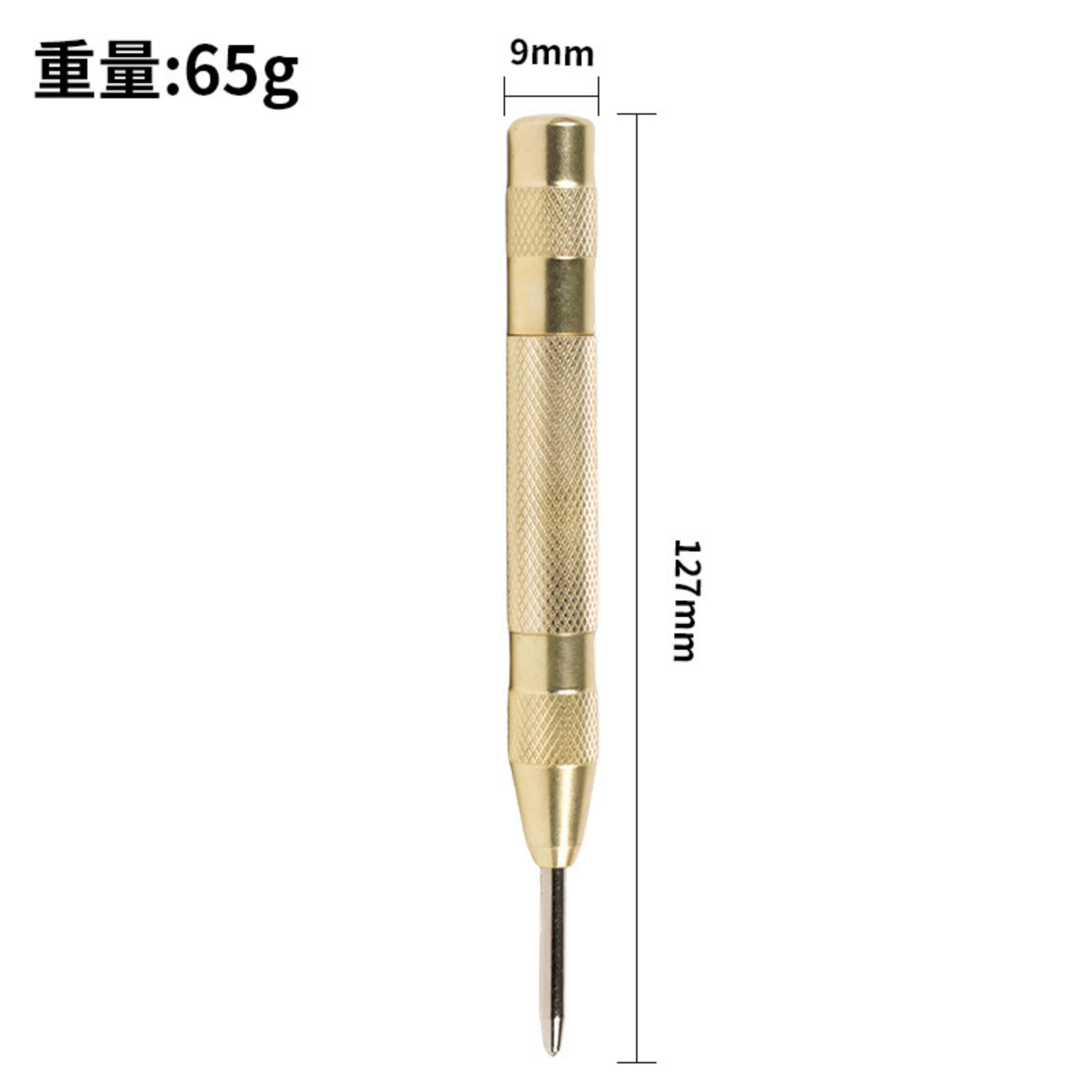 

Centre-punching Automatic Spring- Locator Glass-breaking Punch Window-breaking Punch Centre-punching Hole-making Tool One Size жёлтый