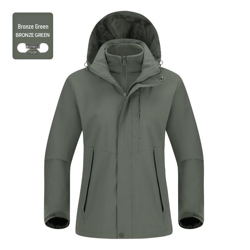 Unisex Outdoor 3-in-1 Tech Mountaineering Suit: Waterproof, Windproof, Temperature-Regulating, Fashionable, Wear-Resistant, Scratch-Resistant.