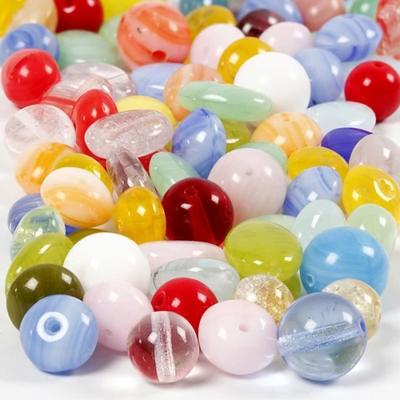 Assortment of Glass Beads - Multicolored - 60 G
