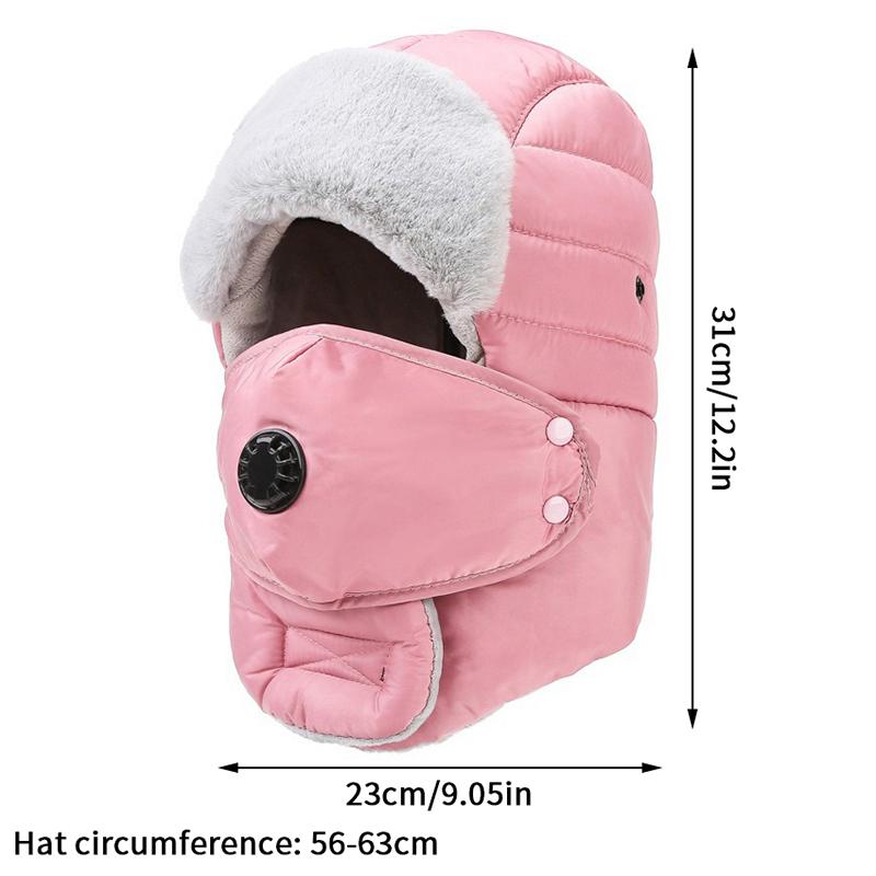 Winter Outdoor Men Women Windproof Ear Protection Face Protection Feng Hat Cycling Goggles Thick Anti Cold Hat Warm Cotton Hat