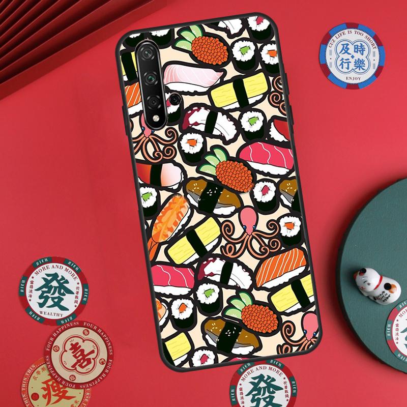 Sushi Food For Huawei Nova 11 Pro 9 10 SE Y70 Y60 Y90 Y61 Y91 Y73 Y72 12s 12i 11i 8i P30 P40 Lite Case