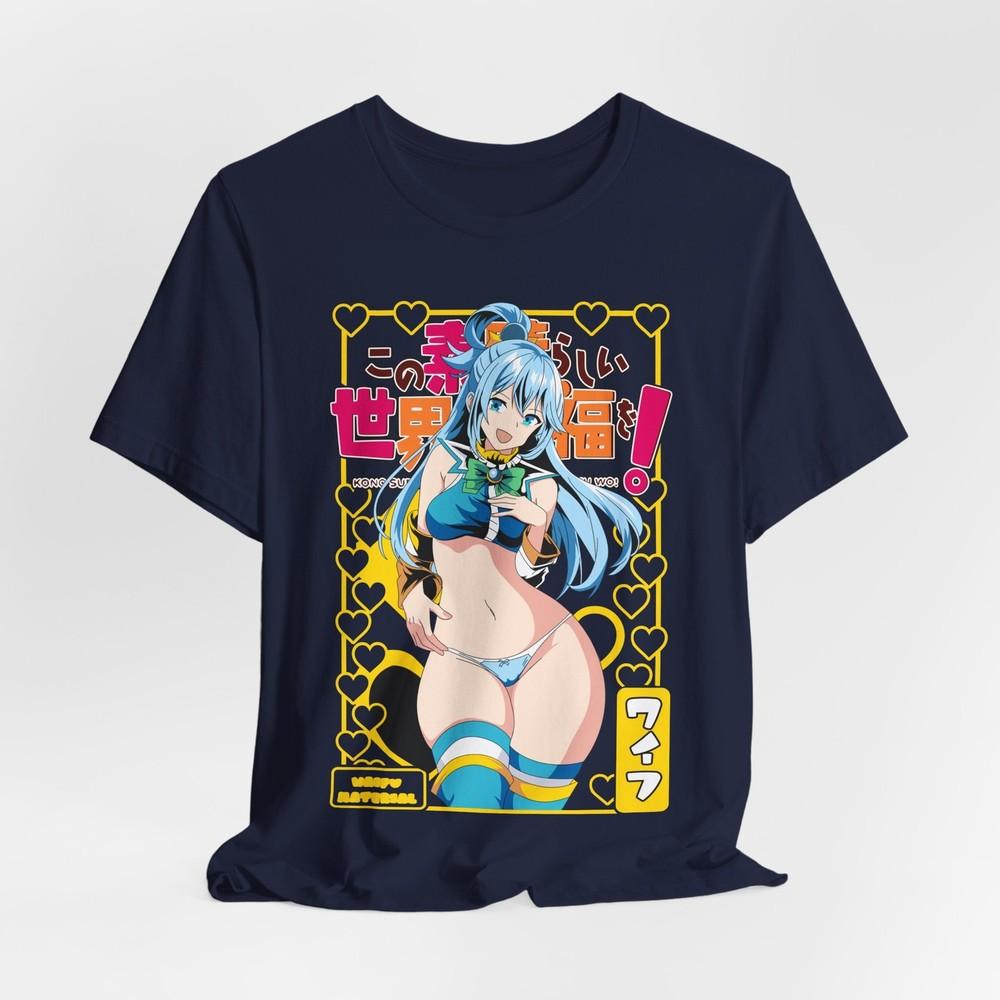 Waifu Anime Graphic Tee Cute Unisex TShirt Kawaii Fashion Shirt S