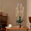 Transparent Candle Holder Acrylic 5-head Candlesticks Holder with Circular Base Main Table Floral Decoration Table Centerpieces