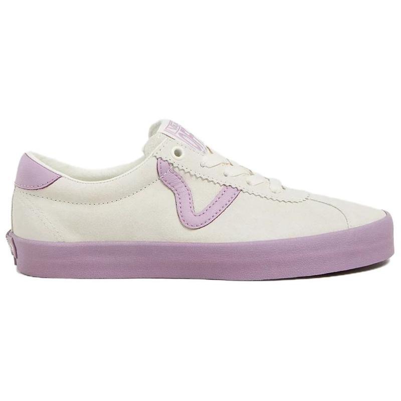 Vans Sports Low Top Skateboard Shoes Unisex White Purple Sneakers VN000CQRD45