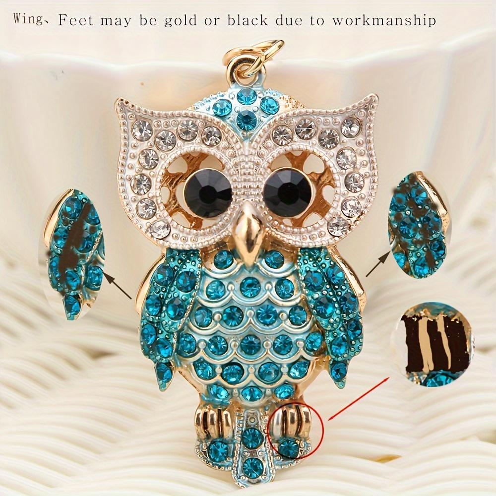 

Glitter Owl Keychain for Car Keys,Wallet, Crystal Rhinestones Keychain Making Kit Accessories,Great Gift for Women Girls. синій