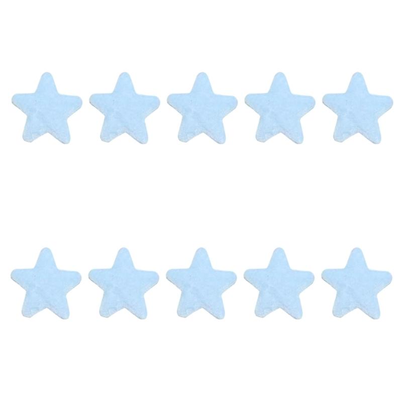10Pcs 6.5CM Colorful Plush Star Appliques For Handmade Bag Garment Shoe Decoration Hair Accessories and Sewing Craft