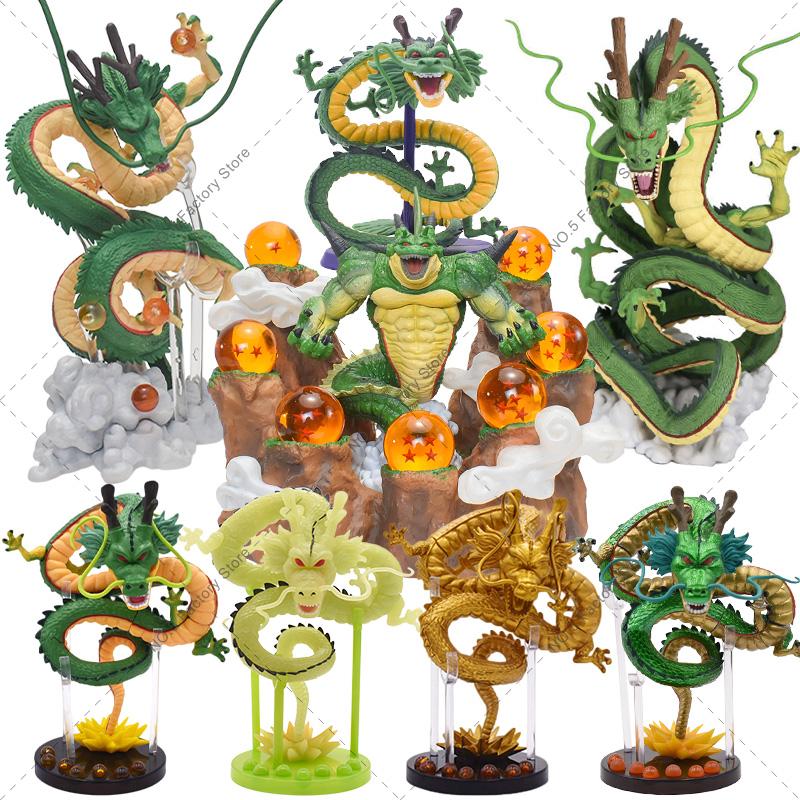 Anime Dragon Ball Z Shenlong Pvc Figures Shenron Porunga And 7 Stars Crystal Ball Dragonball Balls Figurine Collection Model Toy